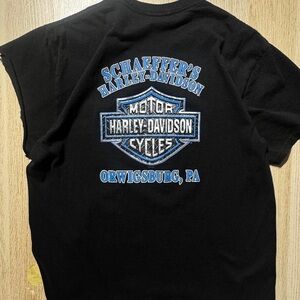 Harley-Davidson Black Tee with Blue Accents